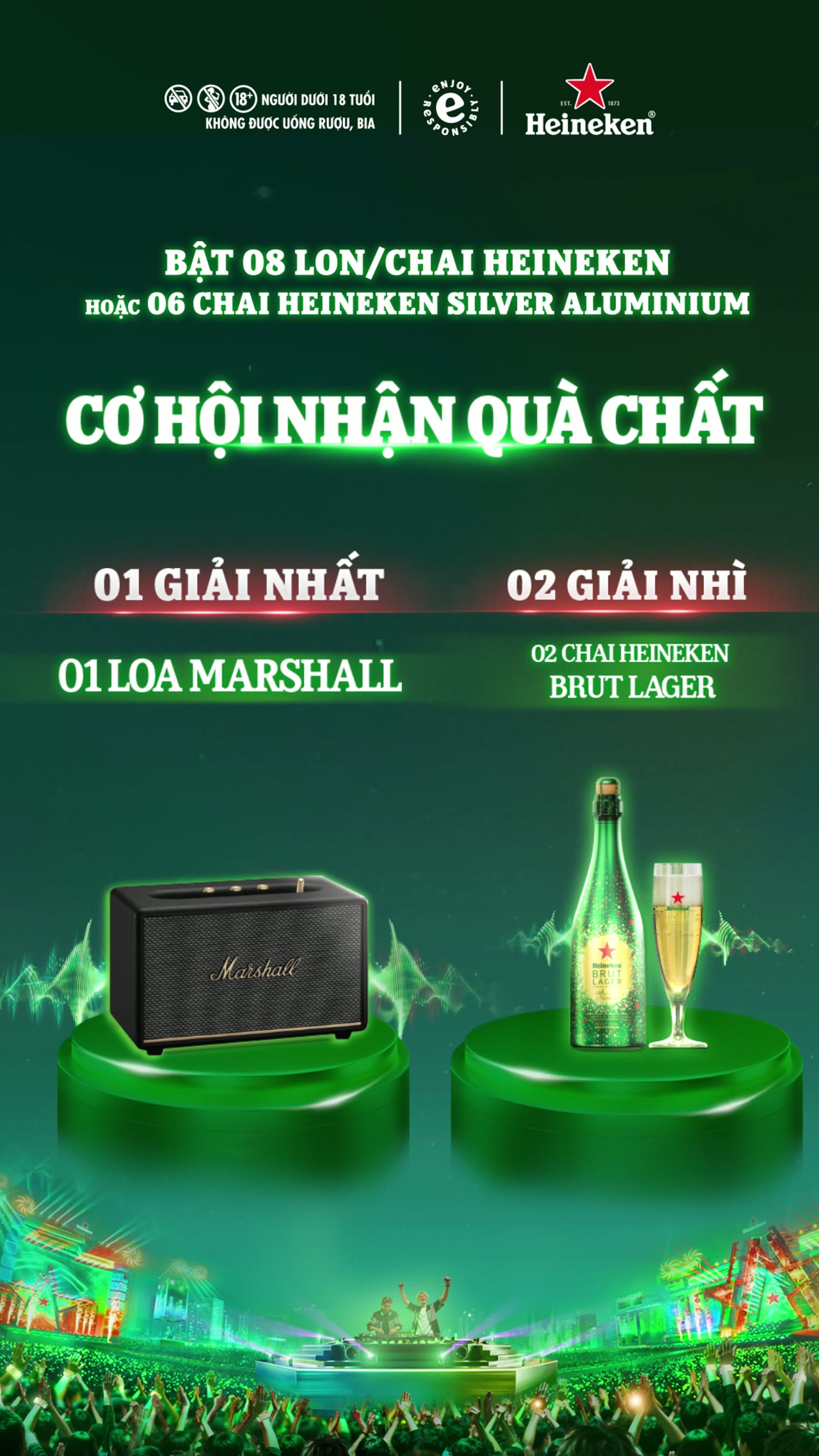 Vertical Heineken promotional advertisement